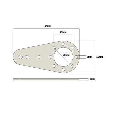 88-045-0 MODULAR SOLUTIONS CONVEYOR PART<BR>45 PROFILE MOTOR MOUNT